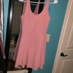 Light pink ribbed dress